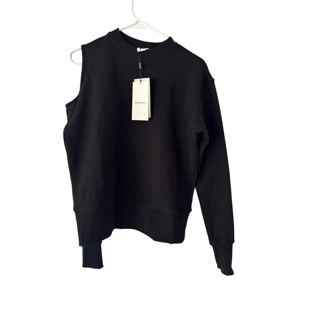 NWT Marcella William Cutout Sweatshirt Black size XS - Picture 4 of 9